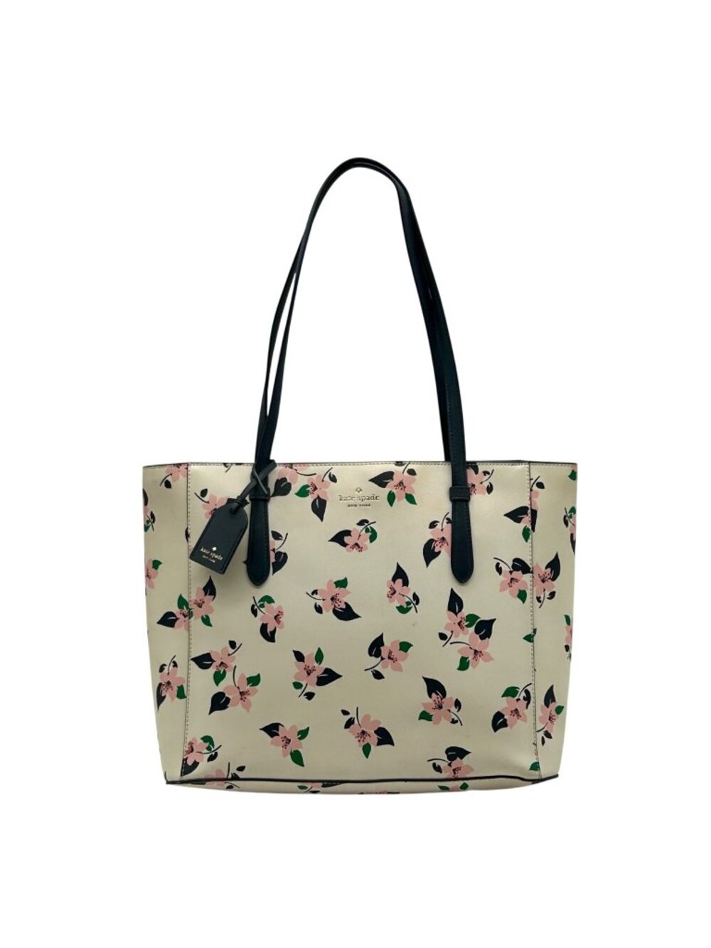 Kate Spade Cream Floral Saffiano Leather Tote Bag